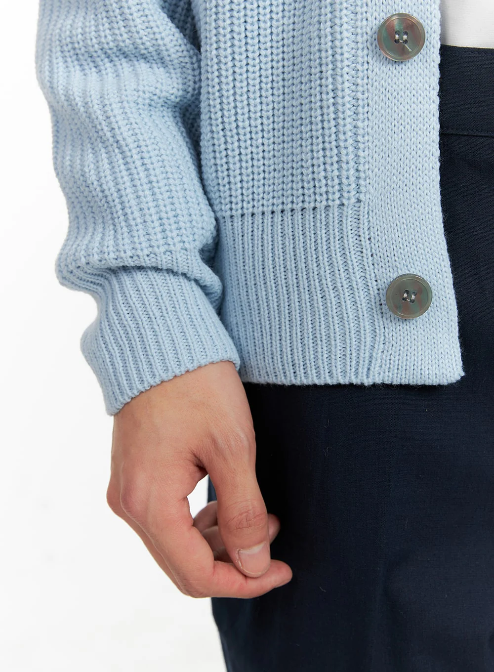 Men's Wool Blend Buttoned Cardigan IA401 - Image 5