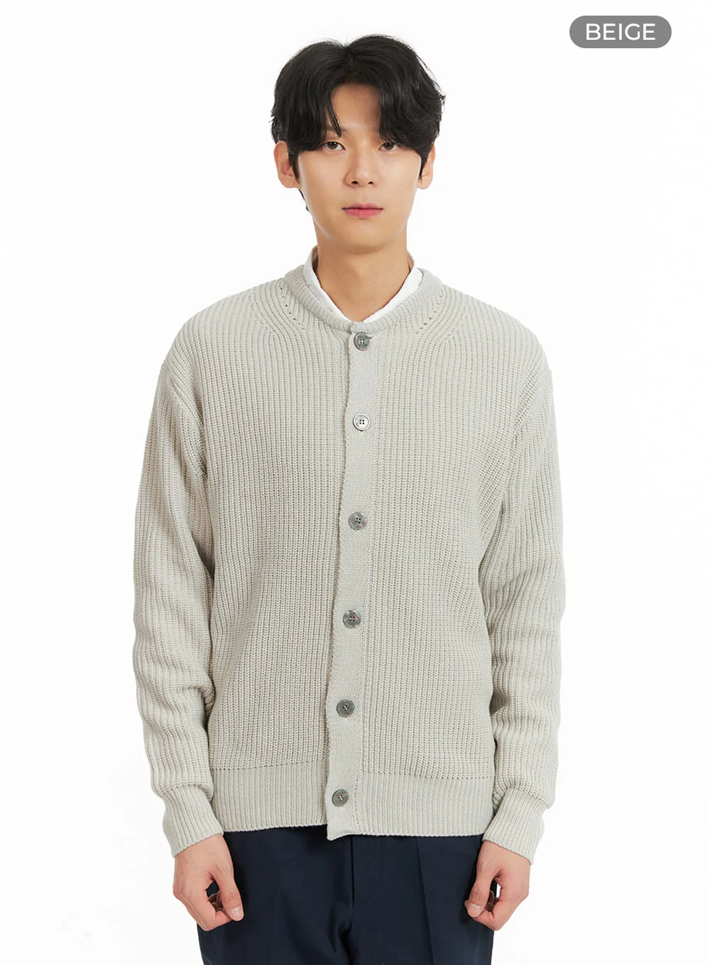 Men's Wool Blend Buttoned Cardigan IA401 - Image 9