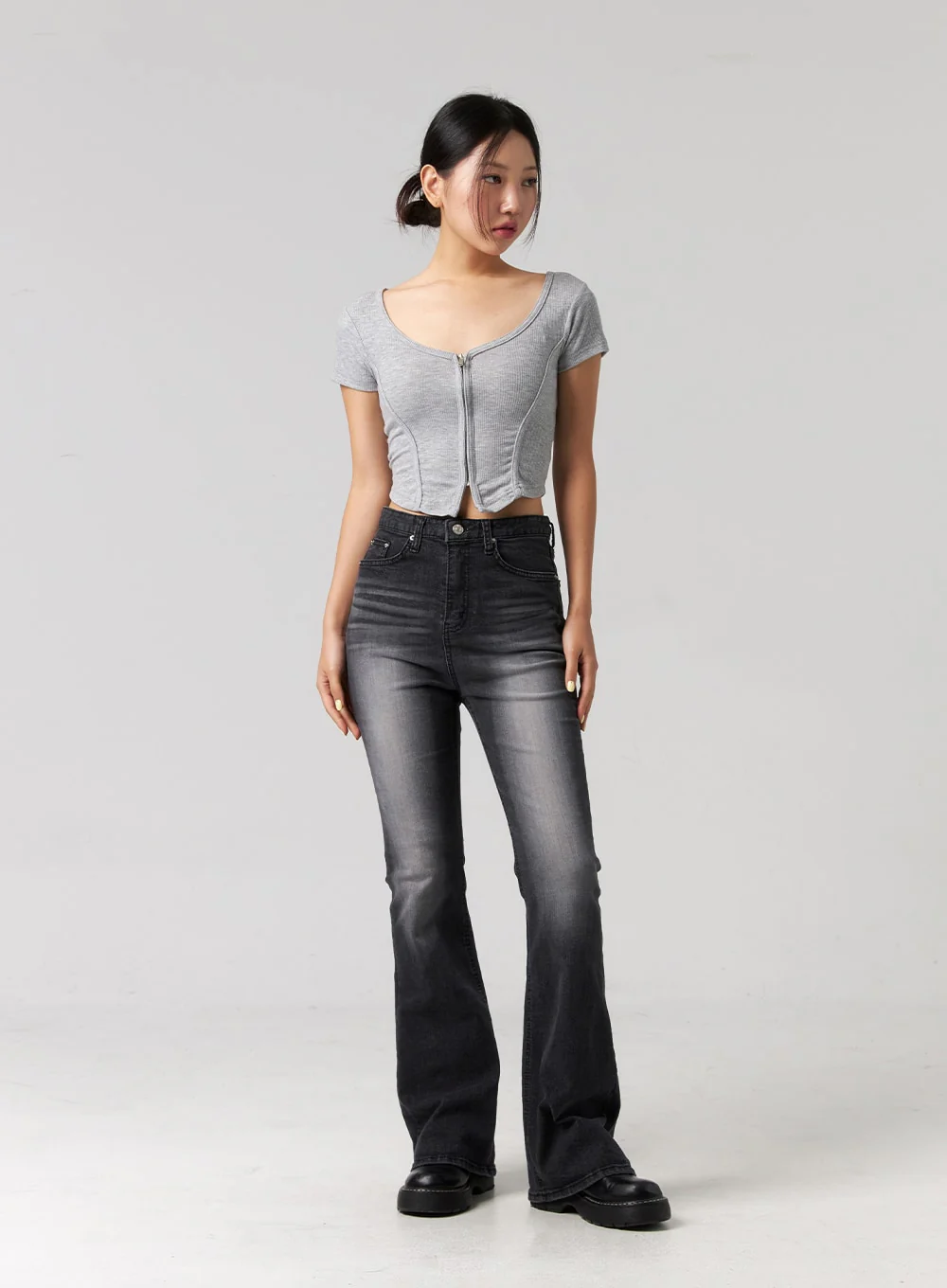 Modern Slim Bootcut Jeans CG319 - Image 7