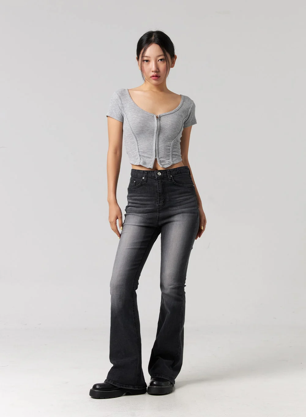 Modern Slim Bootcut Jeans CG319 - Image 8