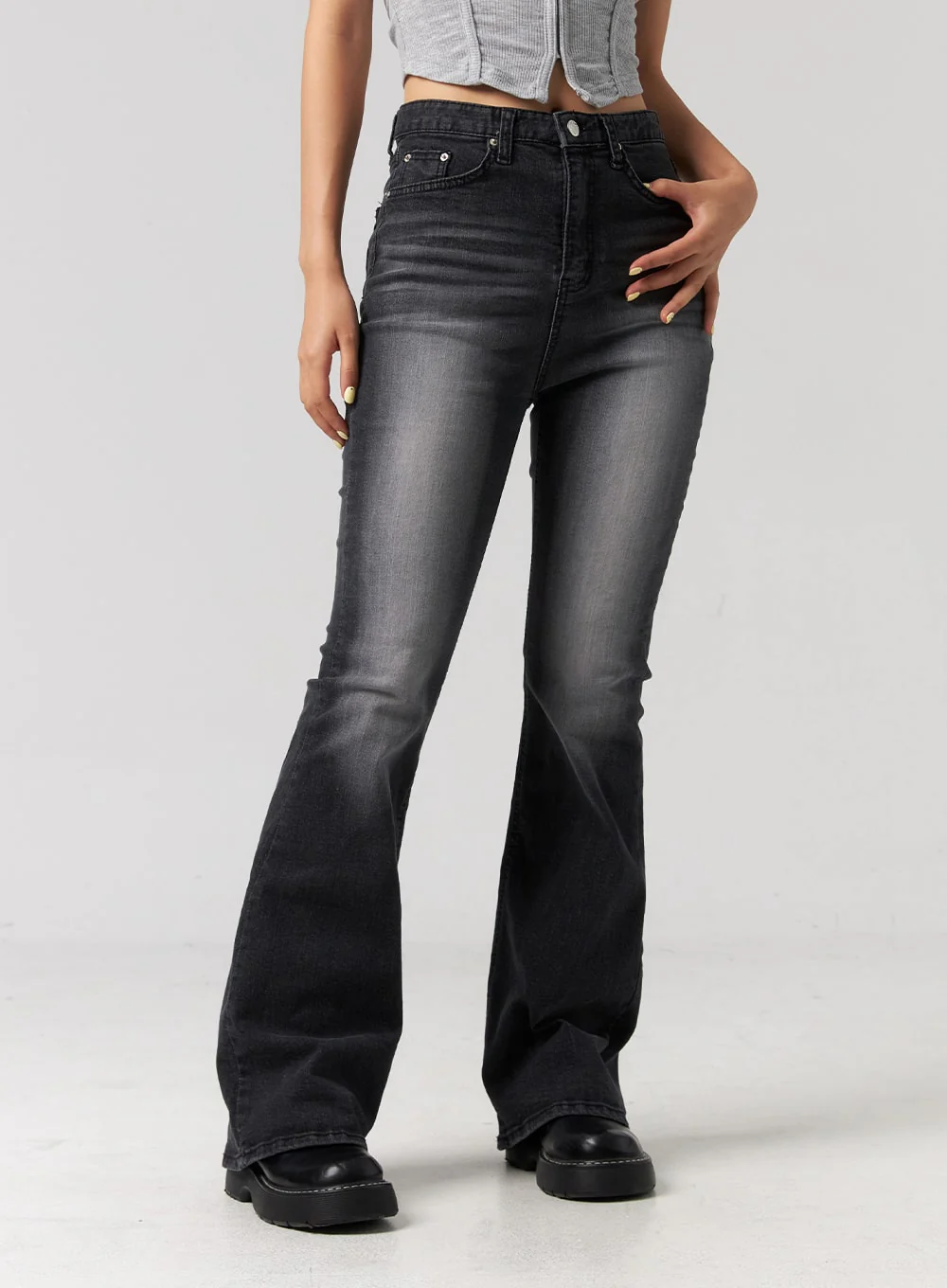 Modern Slim Bootcut Jeans CG319 - Image 9