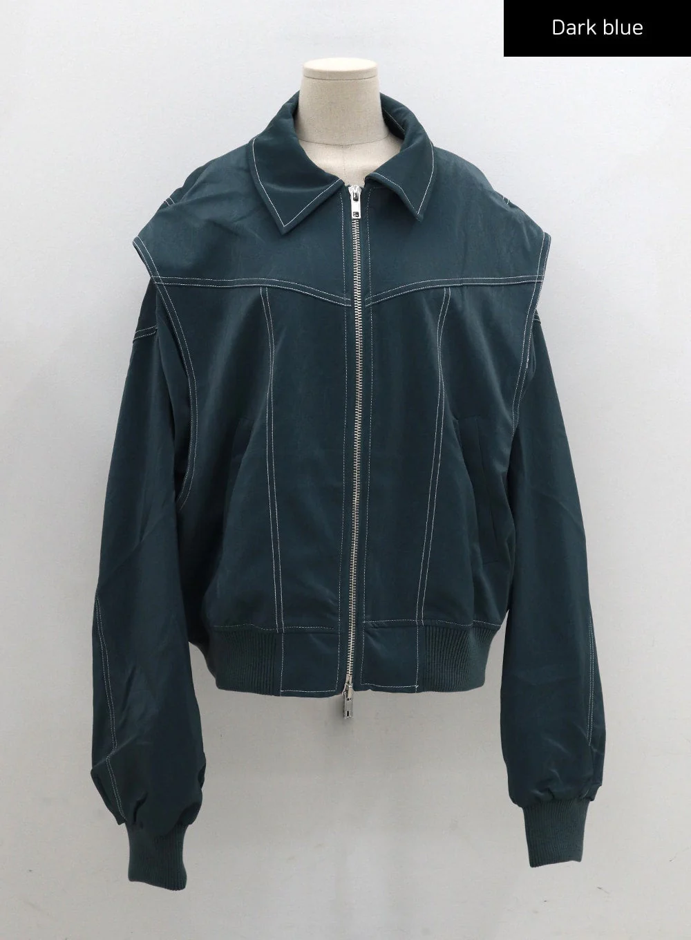 Over Fit Stitch Faux Leather Jacket Unisex CG16 - Image 11