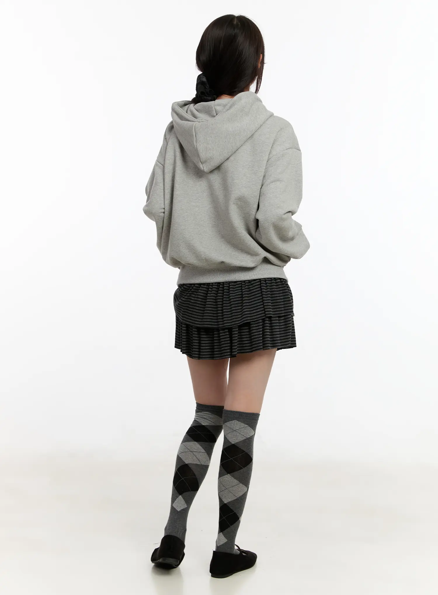 Oversized Button Detail Zip-Up Hoodie CM510 - Image 9
