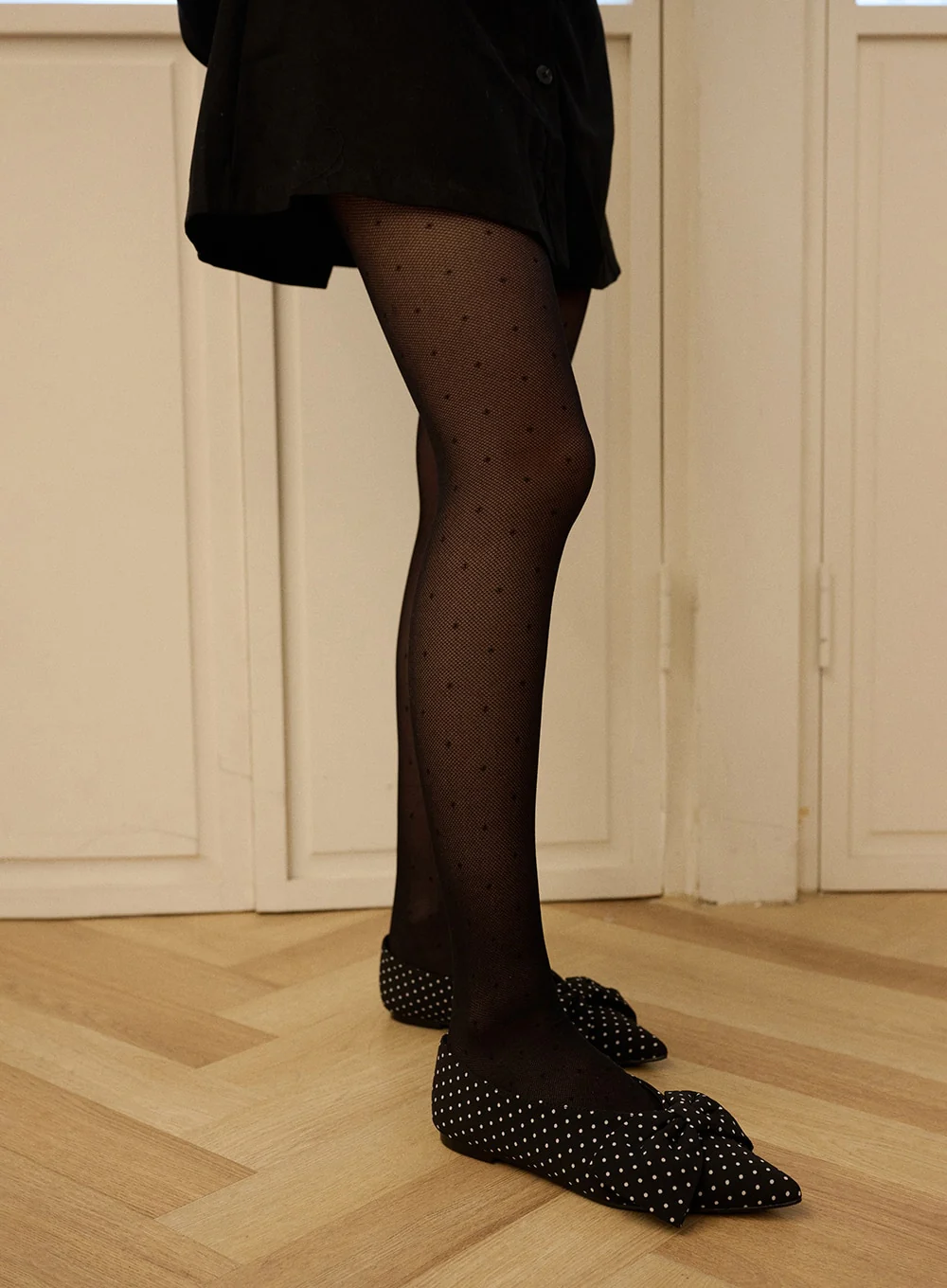 Polka Dot Mesh Tights OD327 - Image 4