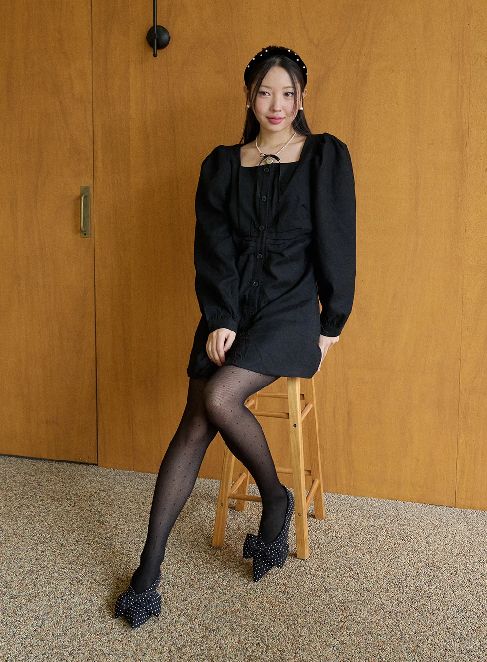 Polka Dot Mesh Tights OD327 - Image 5