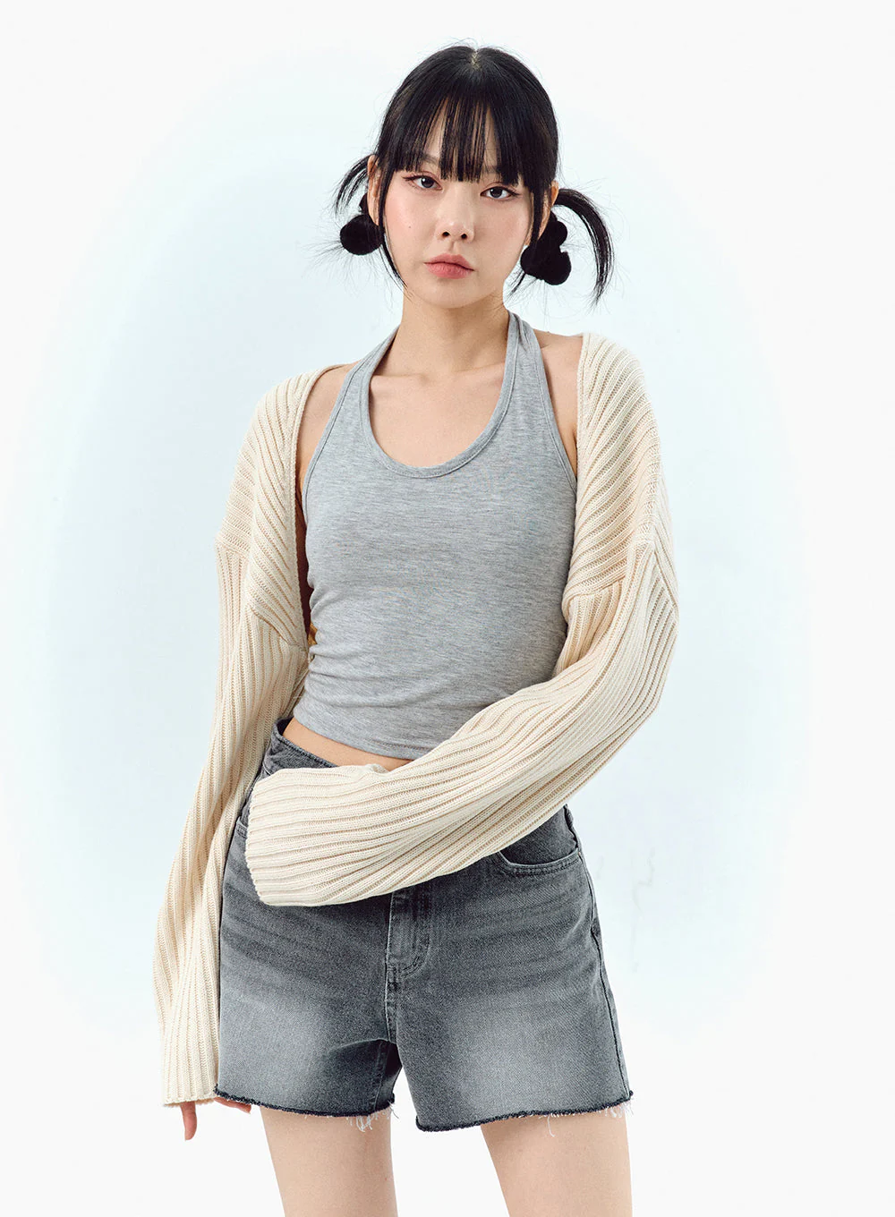 Ribbed Bolero Shrug BA09 - Image 3
