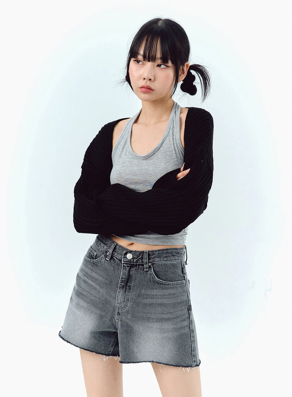 Ribbed Bolero Shrug BA09 - Image 5