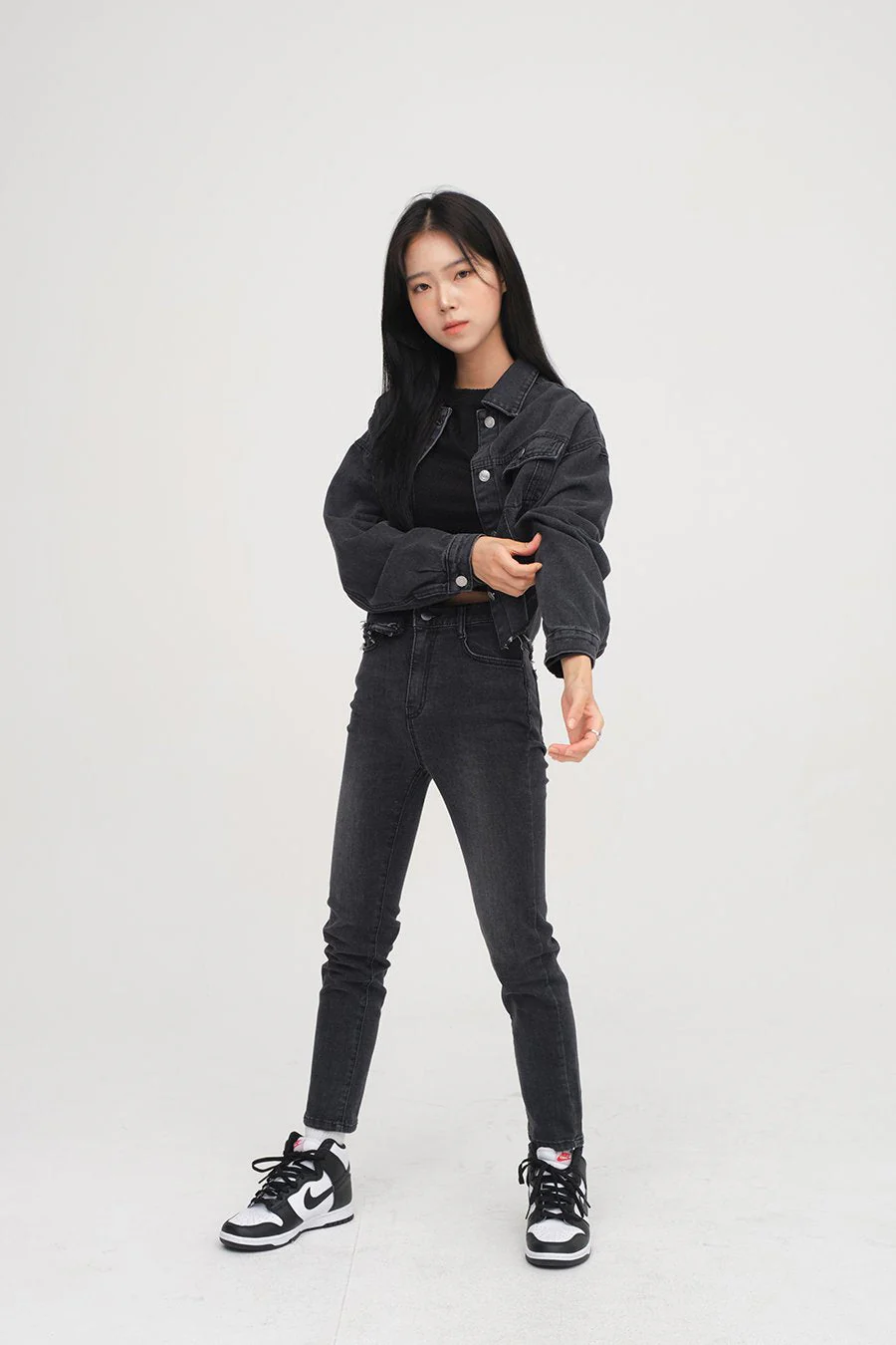 Ripped Hem Denim Crop Jacket F14 - Image 7