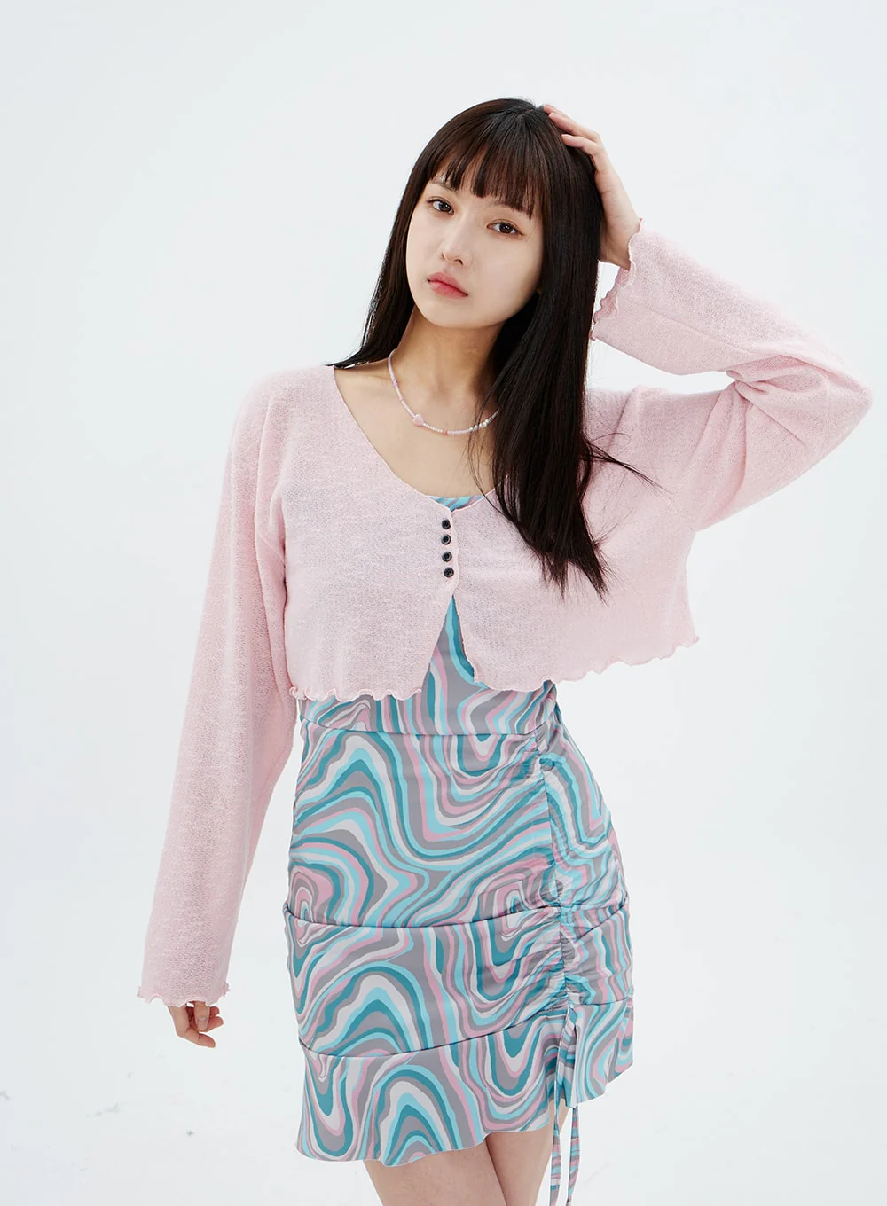 Ruffle Detail Cropped Cardigan CM17 - Image 7