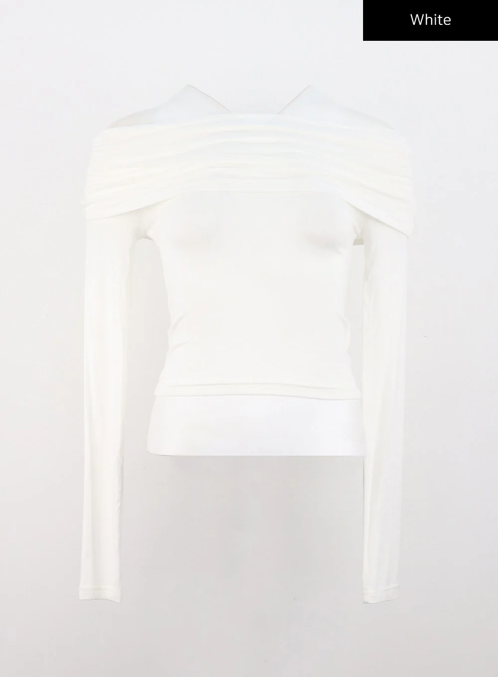 Shirred Off-Shoulder Crop Top CS320 - Image 10