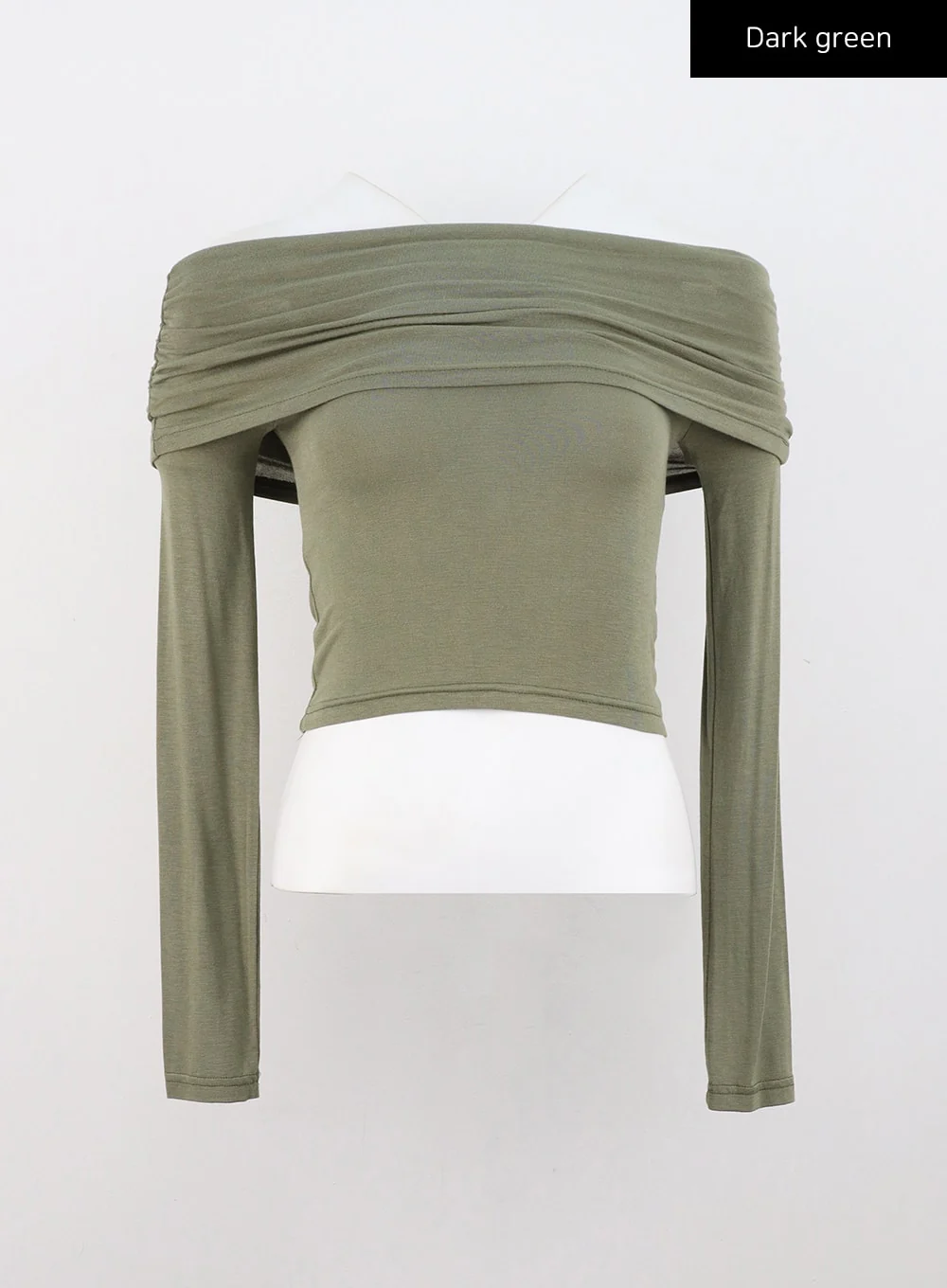 Shirred Off-Shoulder Crop Top CS320 - Image 11