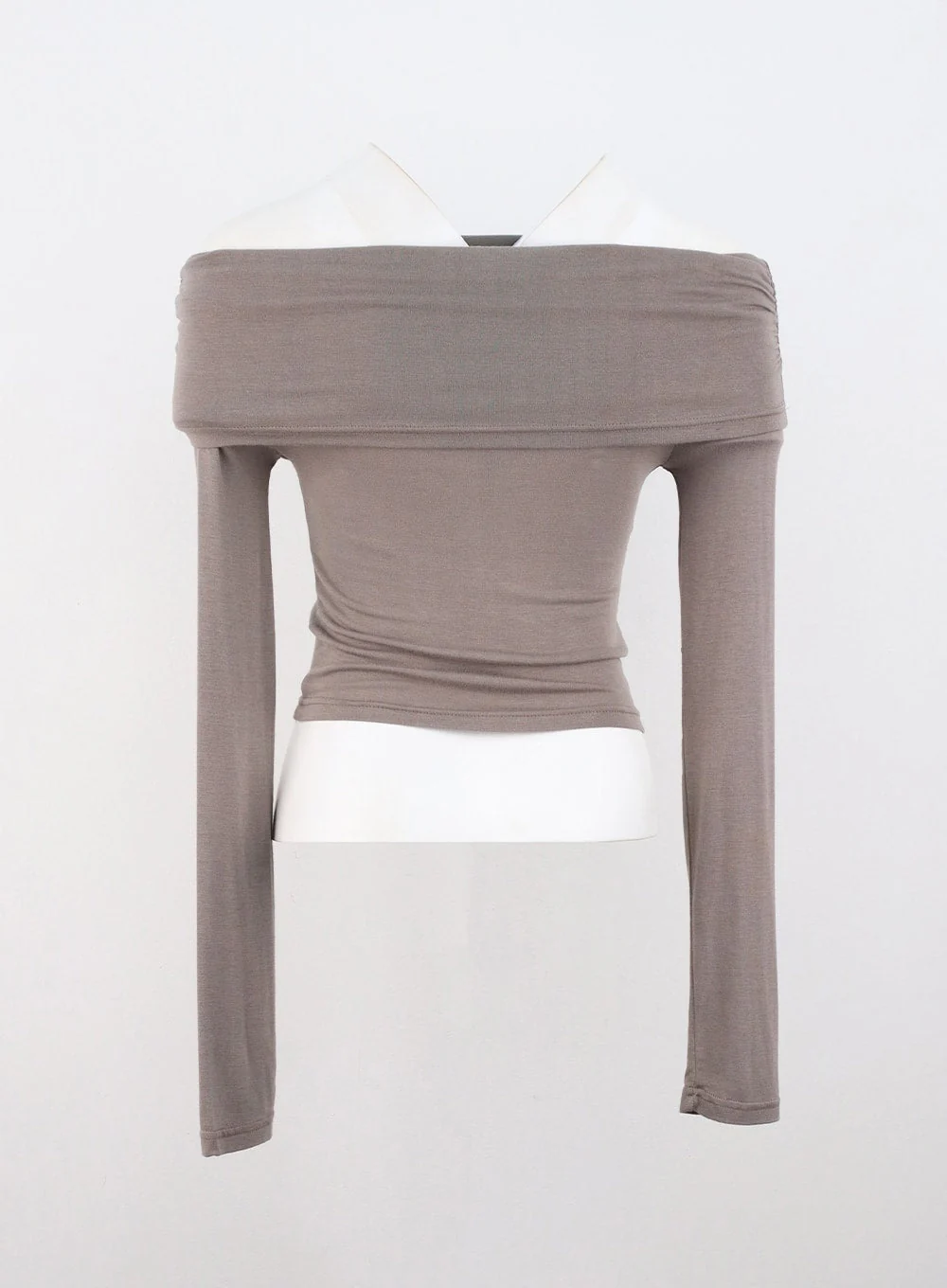 Shirred Off-Shoulder Crop Top CS320 - Image 13