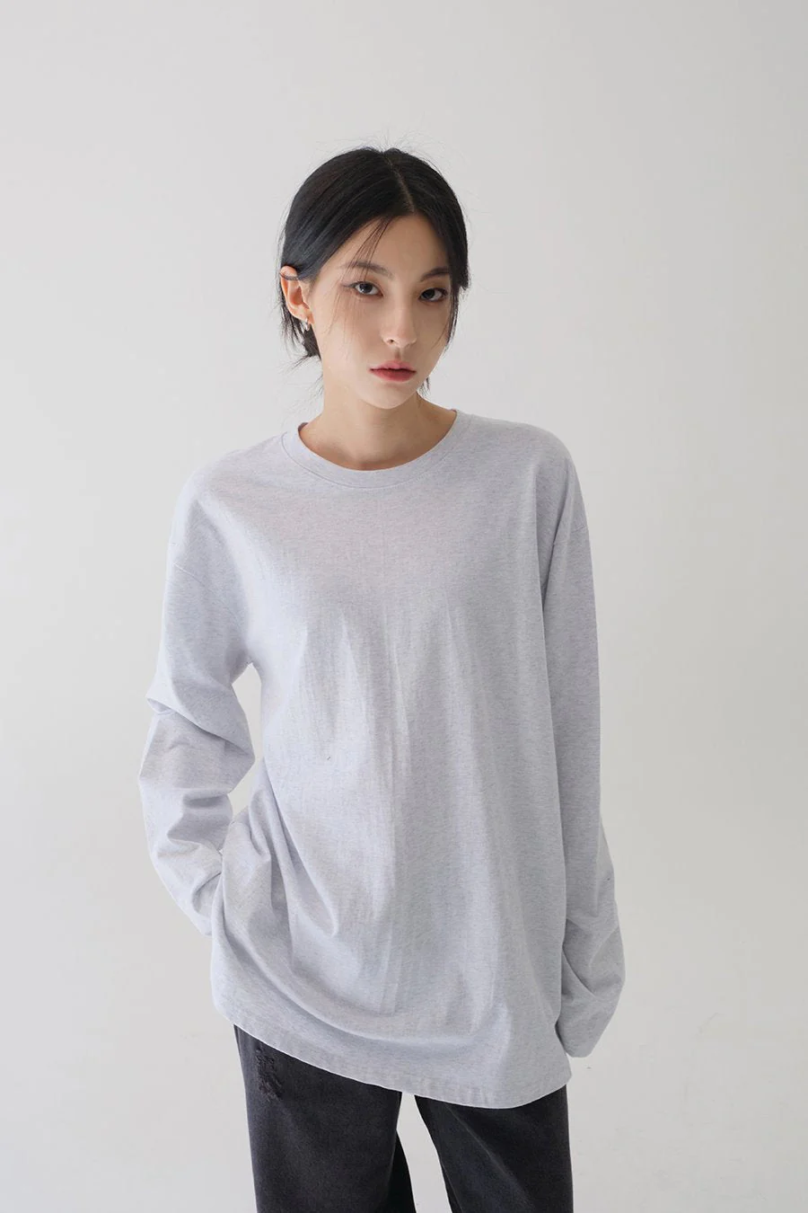 Side Slit Layered Basic T - Image 3