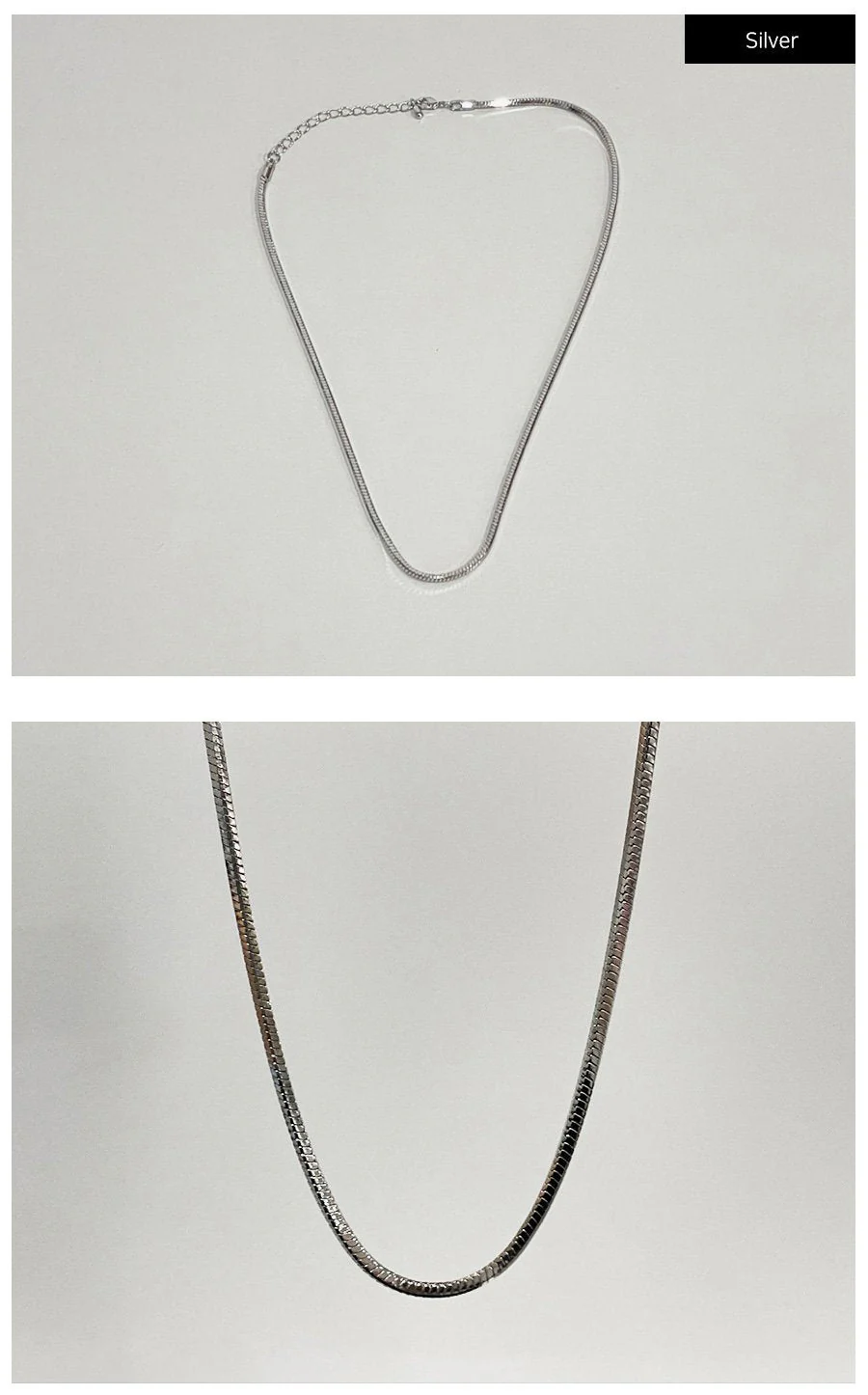Silver Chain Necklace CM6 - Image 6