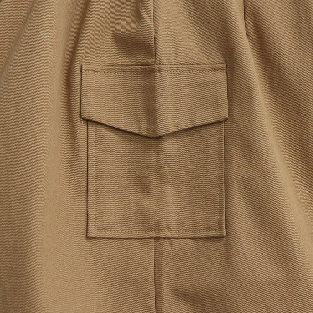 Simple High Waist Button Cargo Long Skirt CO05 - Image 18