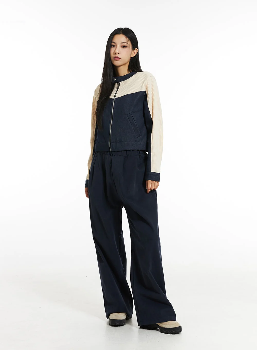 Slim Fit Color Block Jacket IN308 - Image 3