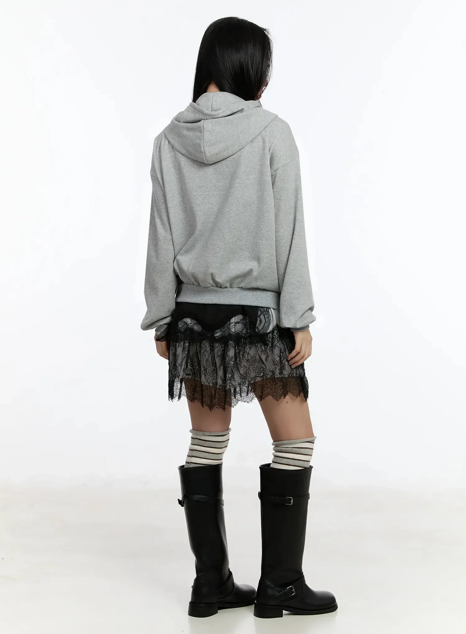 Star Lettering Zip-Up Hoodie IM509 - Image 11