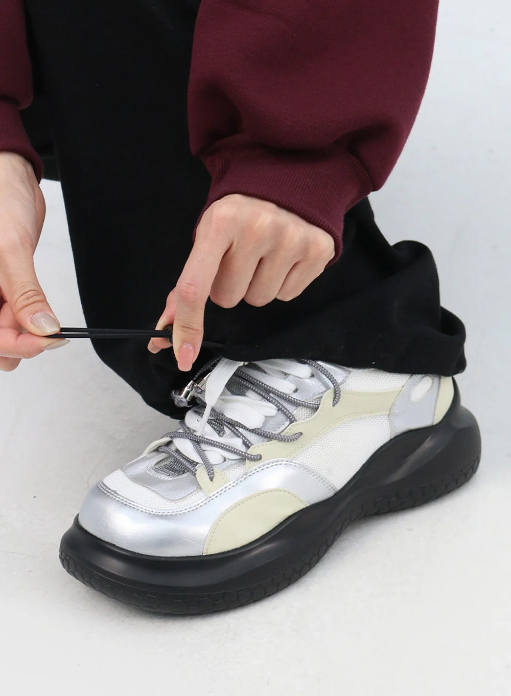 Straight Fit String Cargo Pants IN310 - Image 3