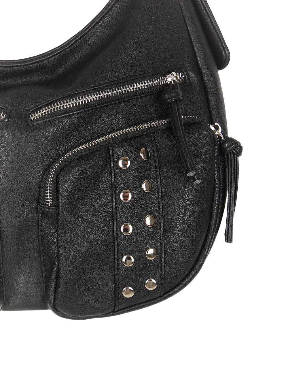 Stud Pocket Faux-Leather Shoulder Bag IY502 - Image 7