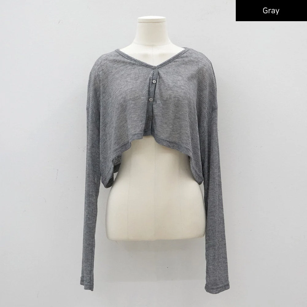 Summer Sheer Cropped Cardigan CJ07 - Image 10