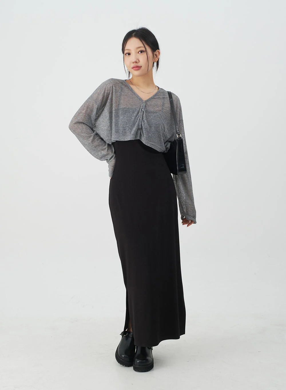 Summer Sheer Cropped Cardigan CJ07 - Image 3