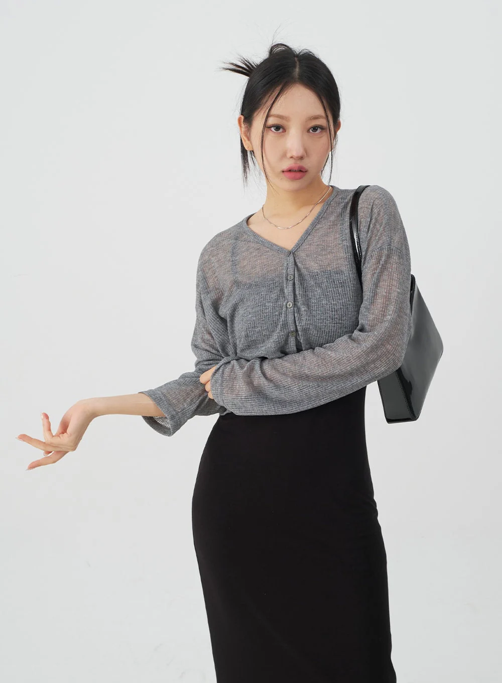 Summer Sheer Cropped Cardigan CJ07 - Image 6