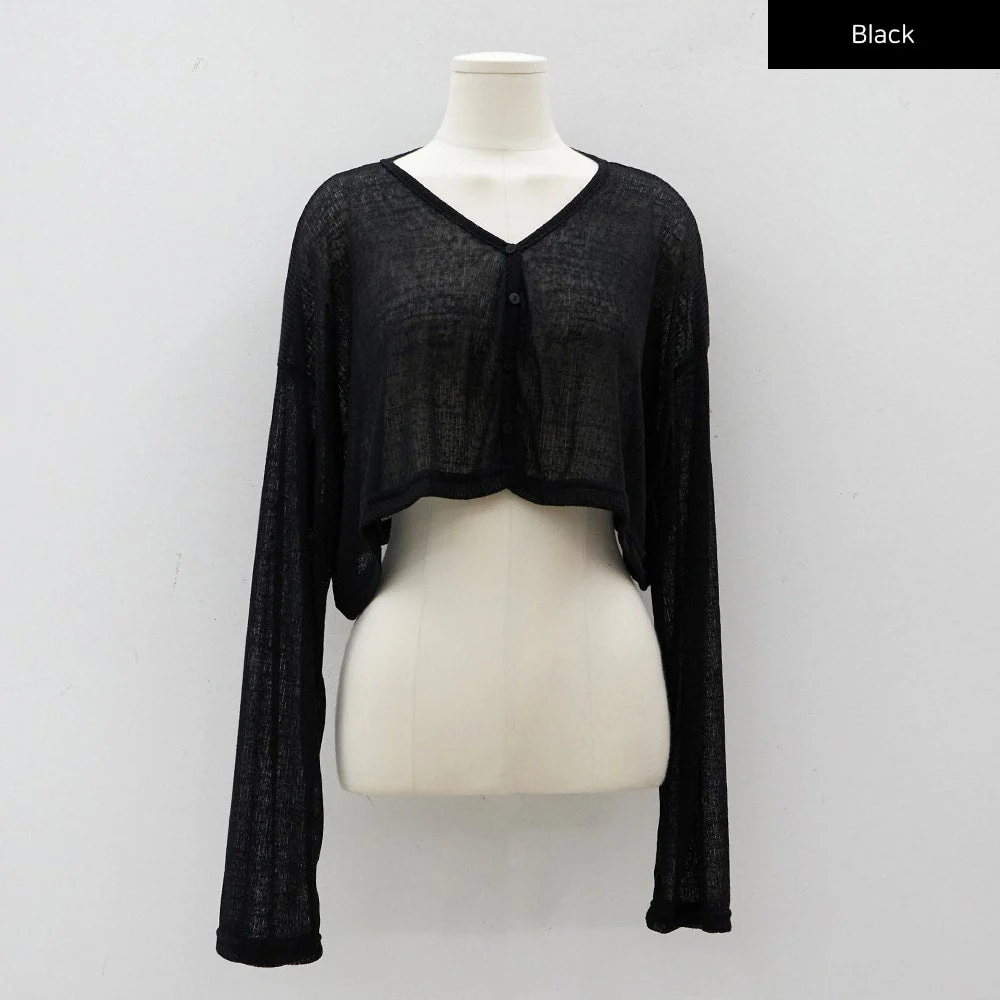 Summer Sheer Cropped Cardigan CJ07 - Image 8