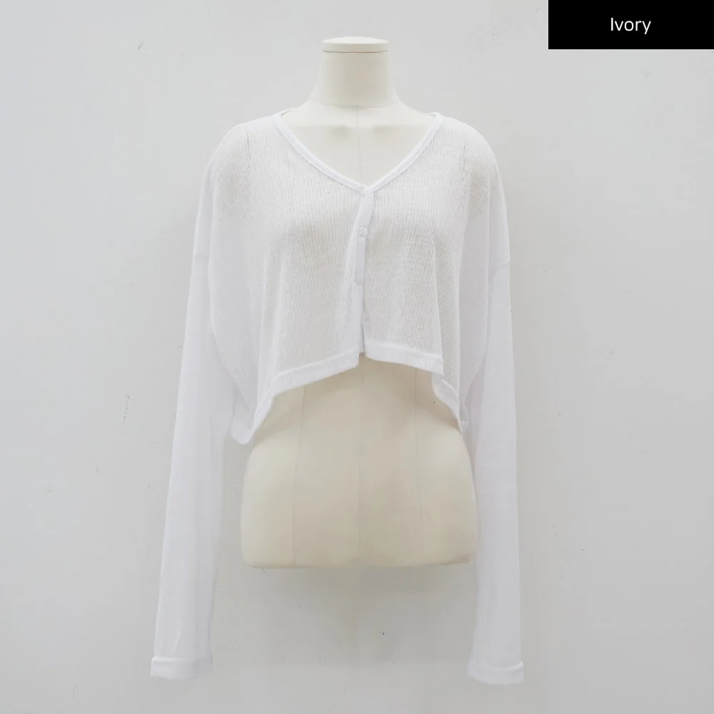 Summer Sheer Cropped Cardigan CJ07 - Image 9