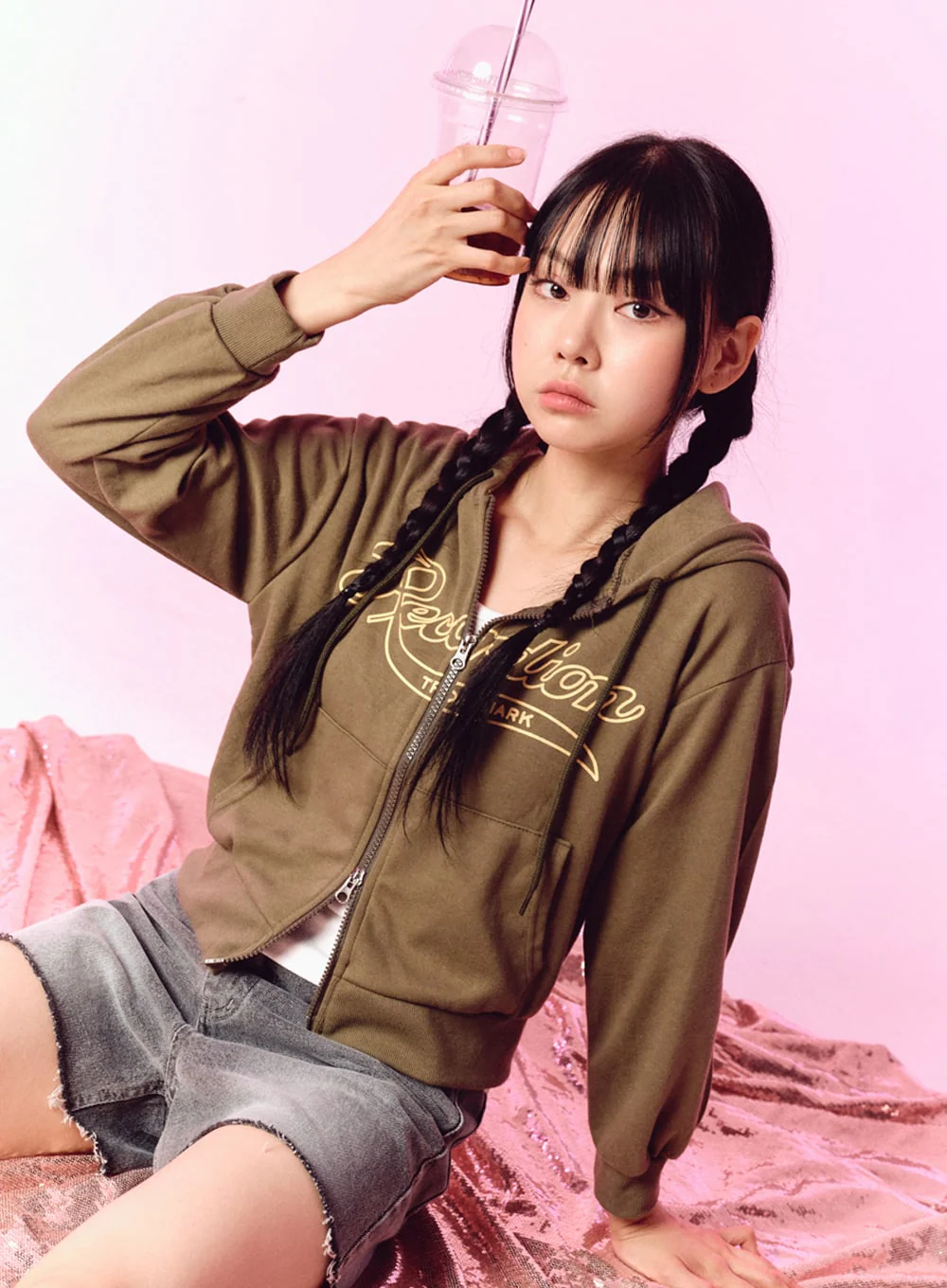 Two-Way Zip-Up Hoodie IG304 - Image 13