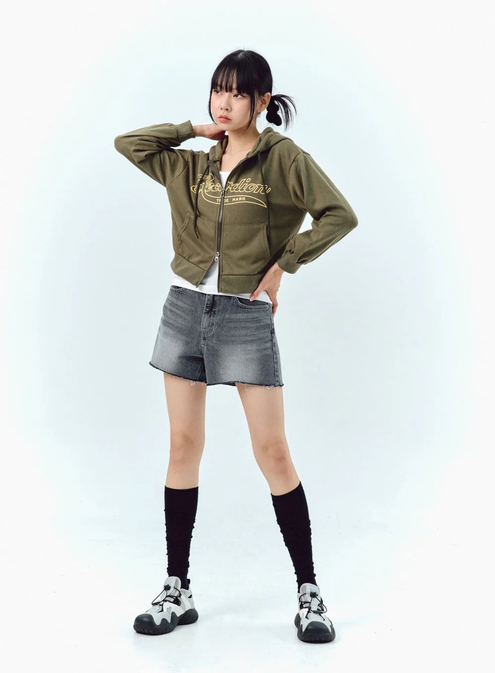 Two-Way Zip-Up Hoodie IG304 - Image 9