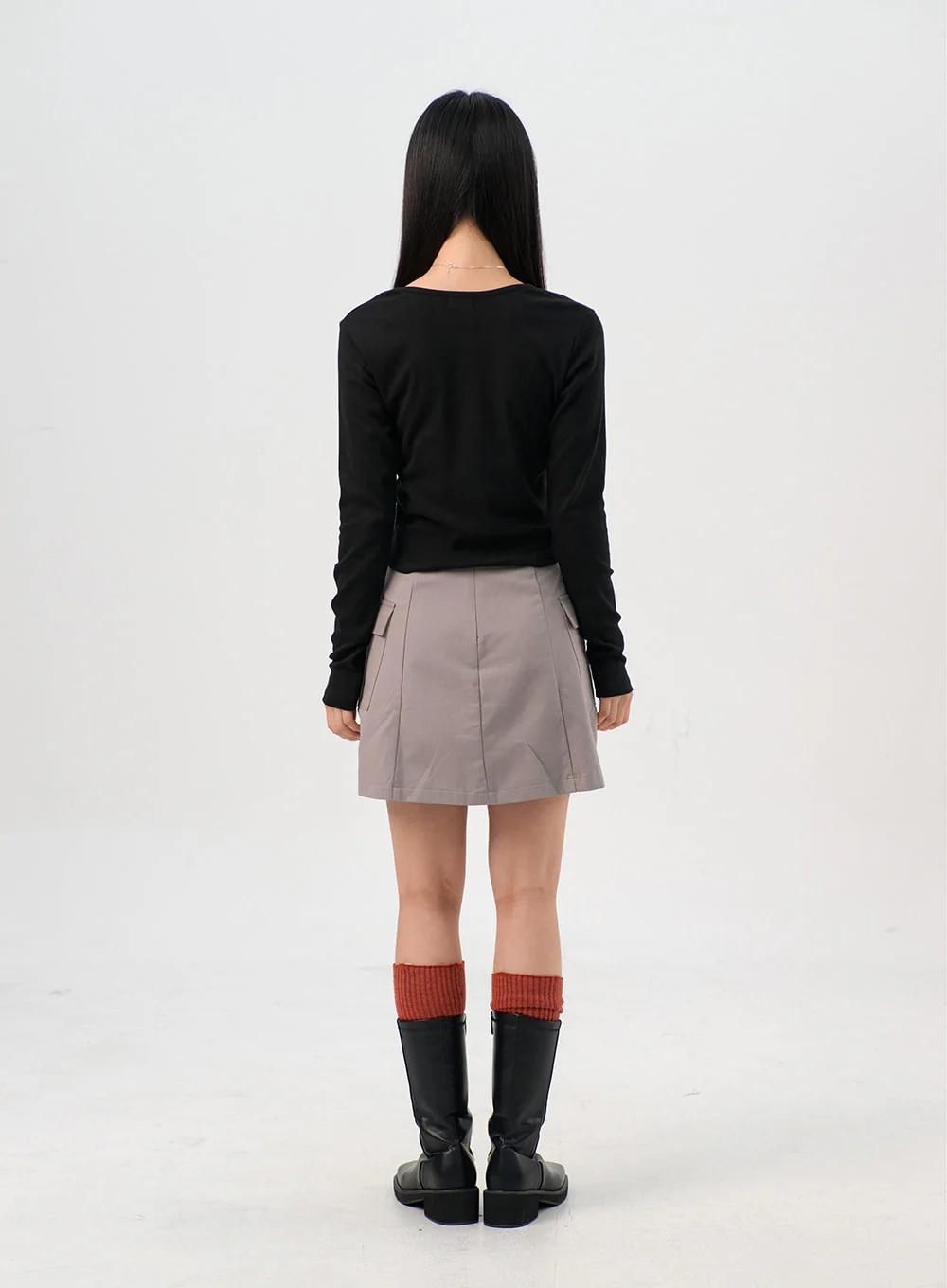 U-Neck Long Sleeve Top OS302 - Image 10