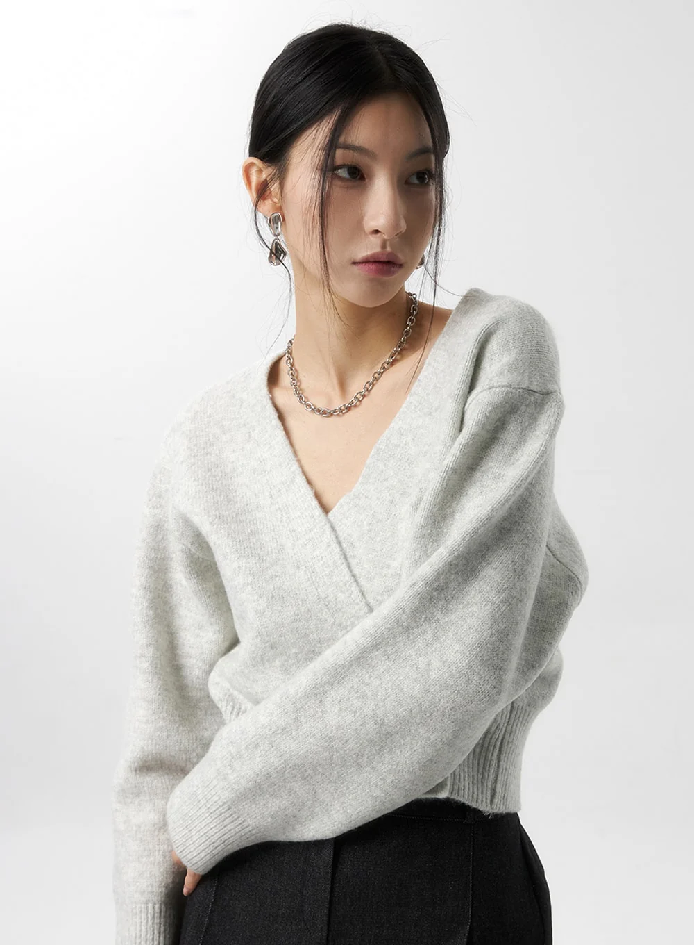 V-Neck Wrap Cardigan IS315 - Image 6